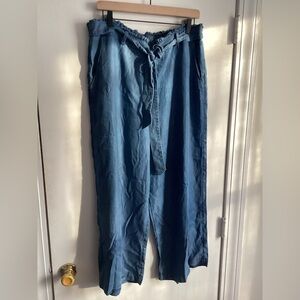 Lauren Conrad Wide Leg Pants Blue Lycell Womens XL